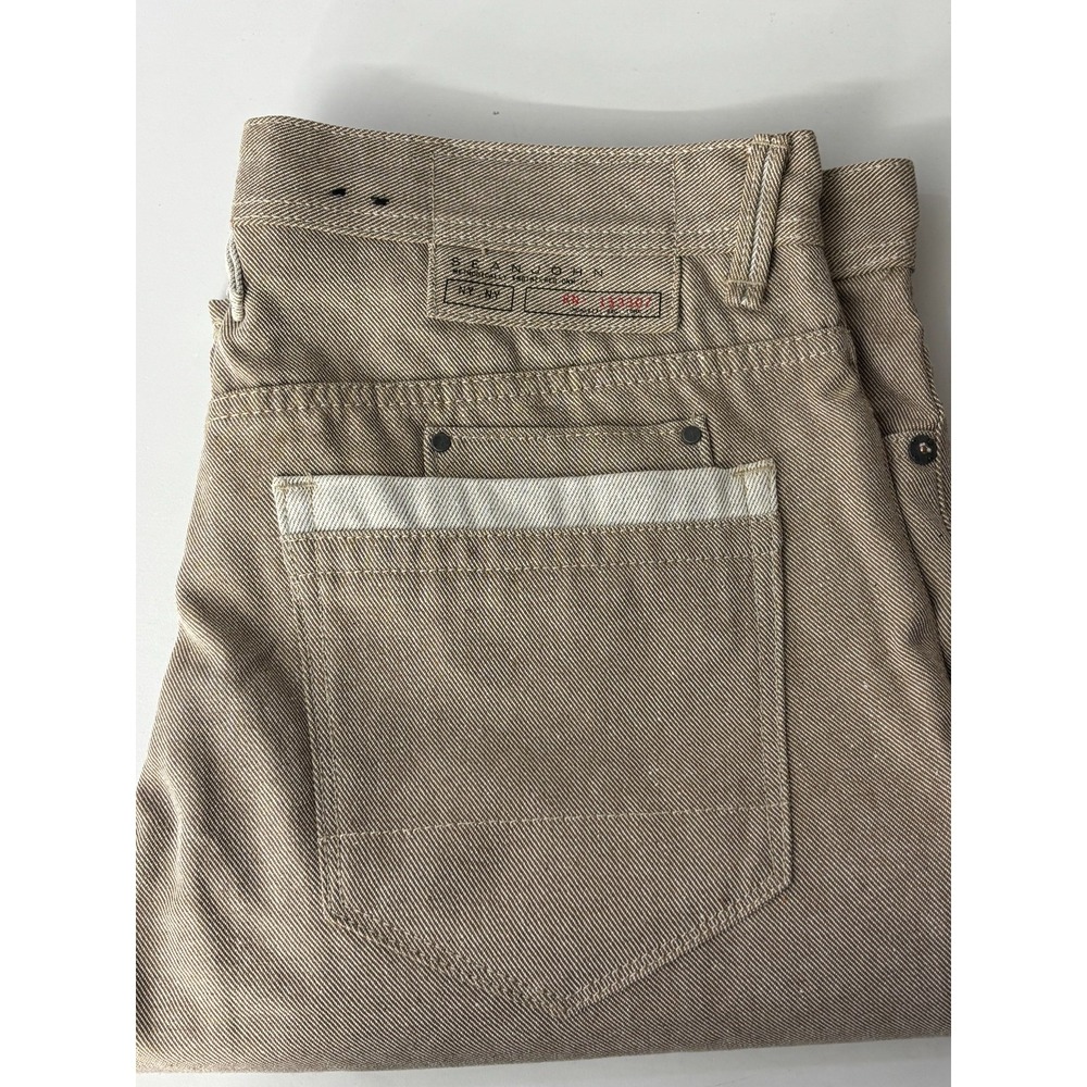 Sean John Clayton Straight Leg Twill Jeans Mens‎ Beige 5-Pocket Comfort 37x34